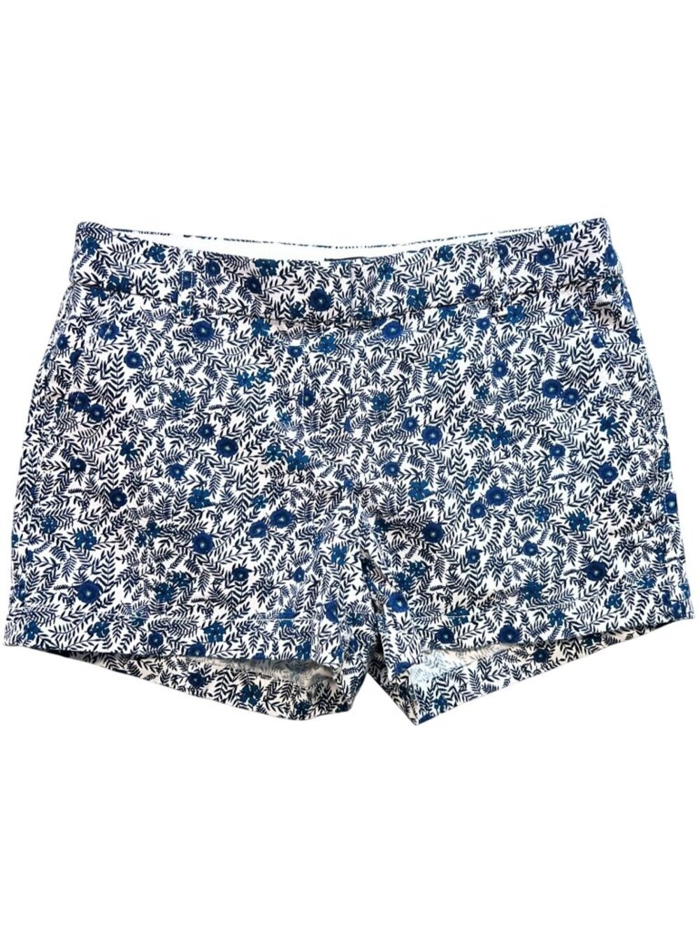 J.Crew Women's Mercantile 3.5” Classic Chino Short Size 8 Blue White Floral